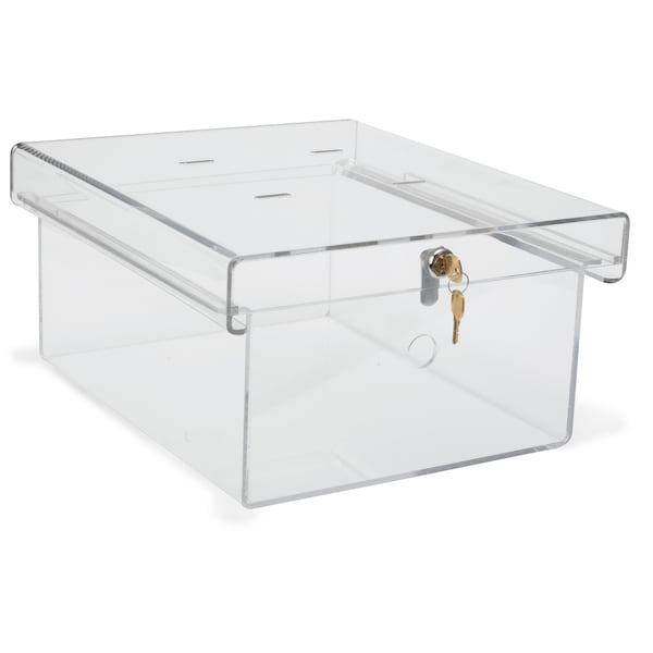 Omnimed X-Large Clear Acrylic Refrigerator Lock Box (8"H x 14"W x 16"D) 183010 - main